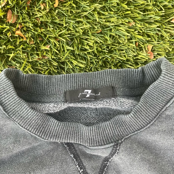 7 For All Mankind Ruffle Cropped Sweater - Picture 3 of 5